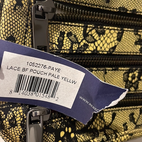 Rare NWT Rebecca Minkoff Lace BF Pouch (“Pale Yellow”) - Picture 8 of 9